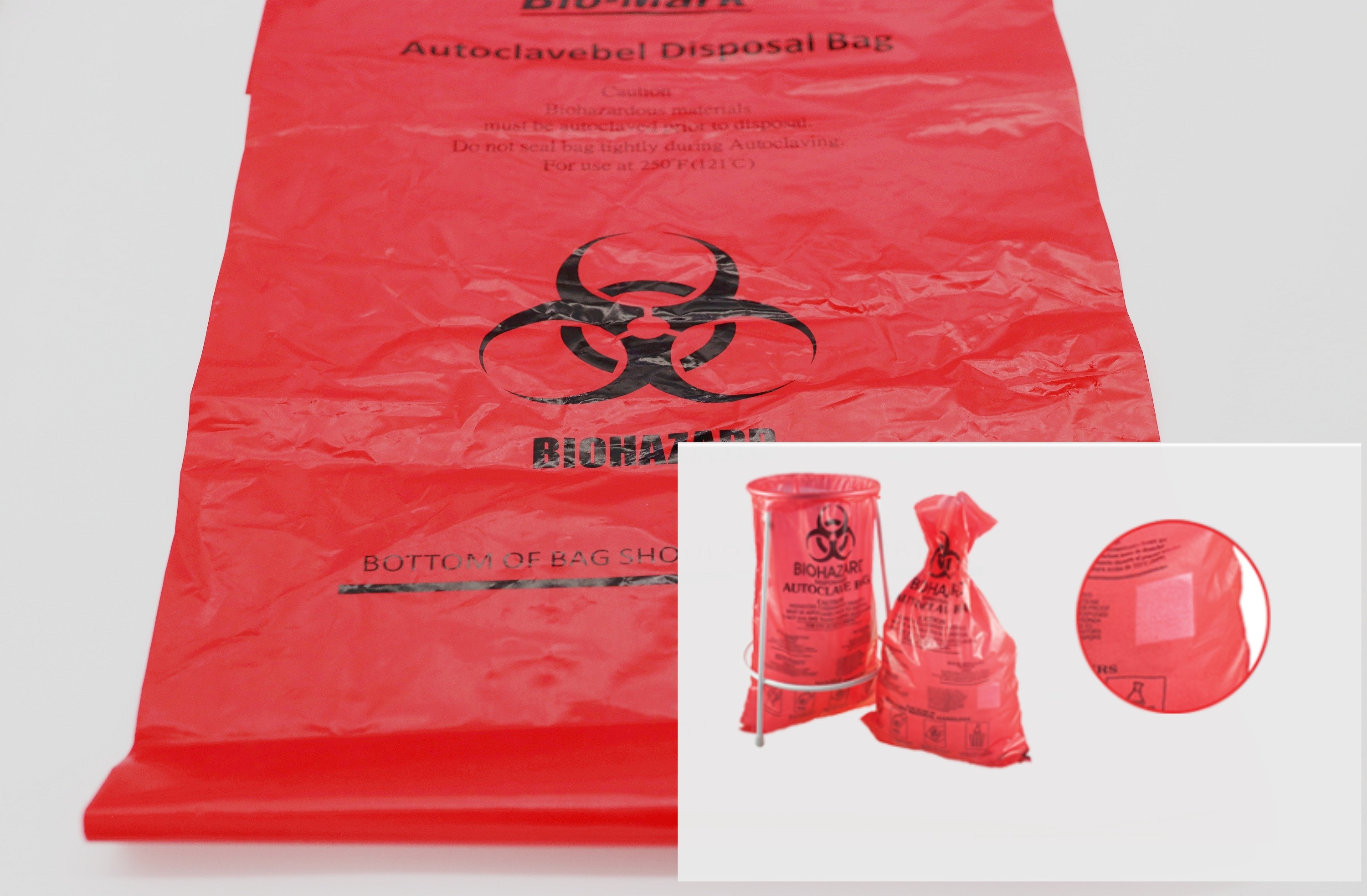 Medical Incinerator Autoclave Biohazard Bags High Temperature Resistant