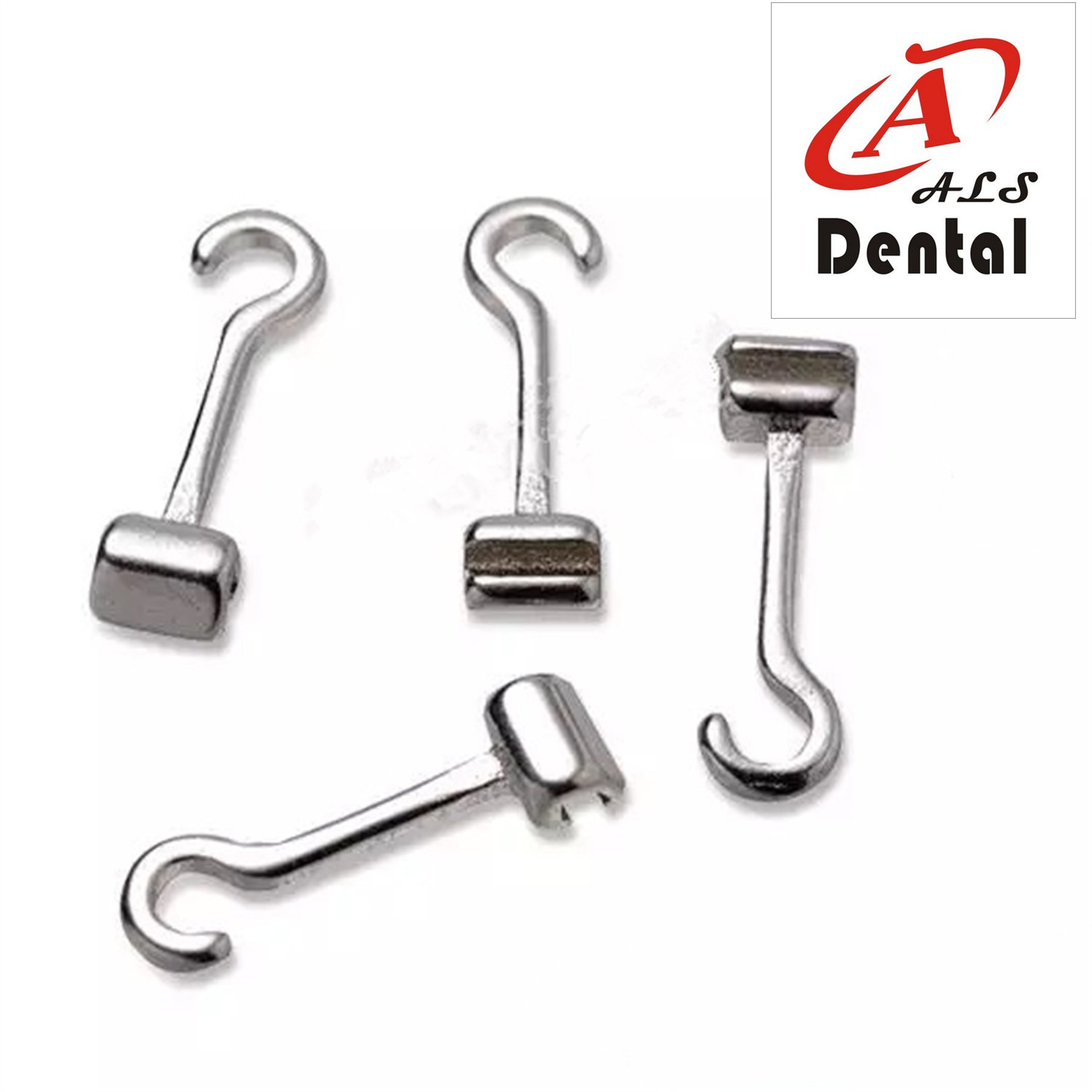 CE Certified Dental Orthodontic Crimpable Hook Long Curved Left Right for Certification MFDS Safety Standard