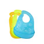High Durability Skip Hop Silicone Bib , Custom Girls / Boys Dribble Bibs