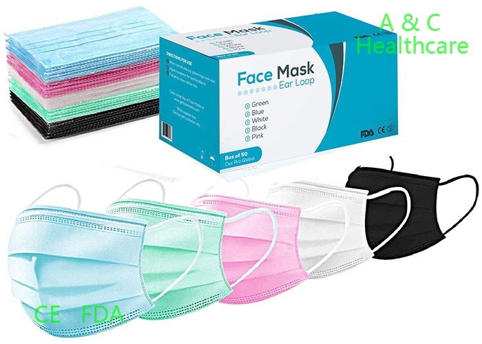 Odorless 4 Ply Anti Dust Disposable Face Mask Mouth Cover Single Use