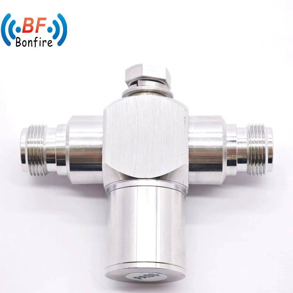 698-3800MHz F Type RF Lightning Arrester Double Dual Female Audio F Jack to F Jack Coaxial Cable Television Surge Protector Arrestor RF Arrester