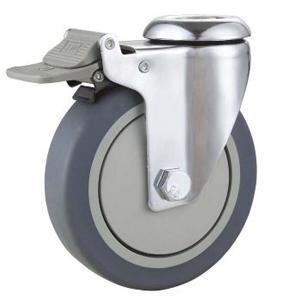 Quality 06-Medical caster Plastic brake caster TPR wheel wholesale