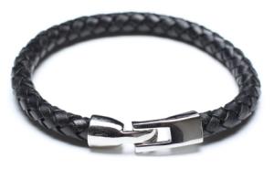 Quality Leather Bracelet, Stainless Steel Clasp, 8 Inches wholesale