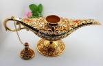 Shinny Gifts Enamel Metal Brass Genie Lamp