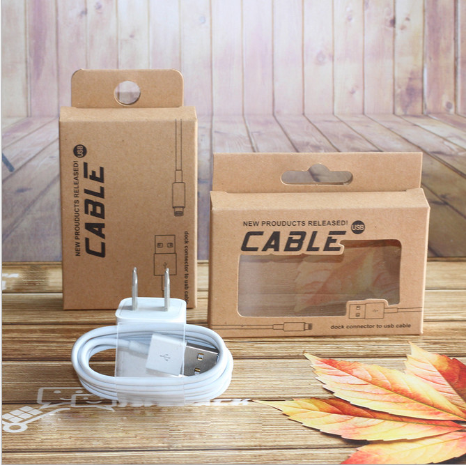 Hot sale OEM cheap custom printed paper box for cable packaging with PVC window