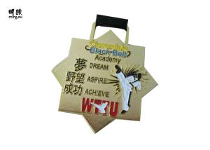 Quality Zinc Alloy Material Custom Award Sports Medals For Schools Kongfu Design wholesale