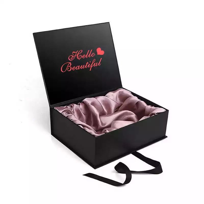 Folding Cardboard Carton Box, Custom Logo Luxury Hair Packaging Box