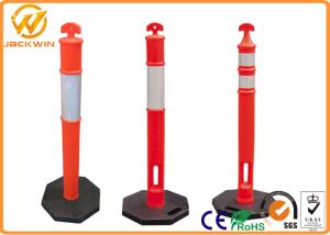 Quality Flexible Reflective Traffic T - TOP Delineator Post for Road Safety Fluorescent Orange wholesale