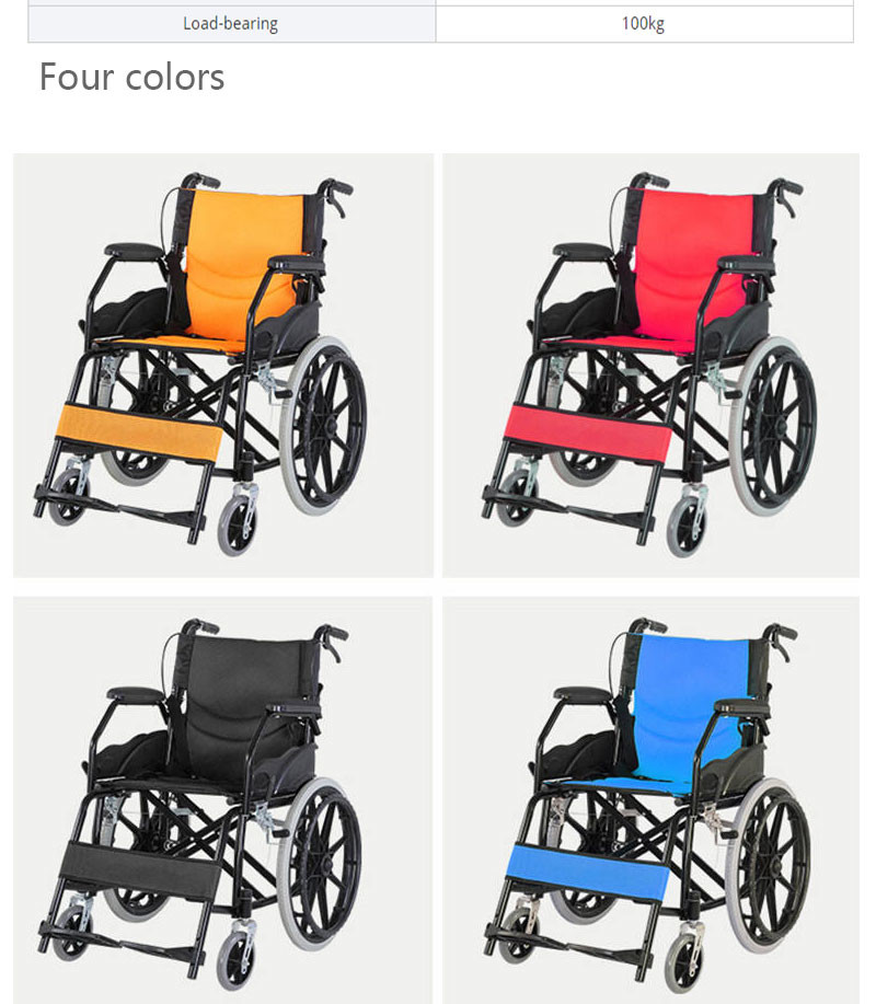 Steel Medical Transport Wheelchair Folding Basic Manual Wheelchair For Patient CE Approved