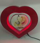 heart shape christmas gift led light magnetic levitation floating photo frame
