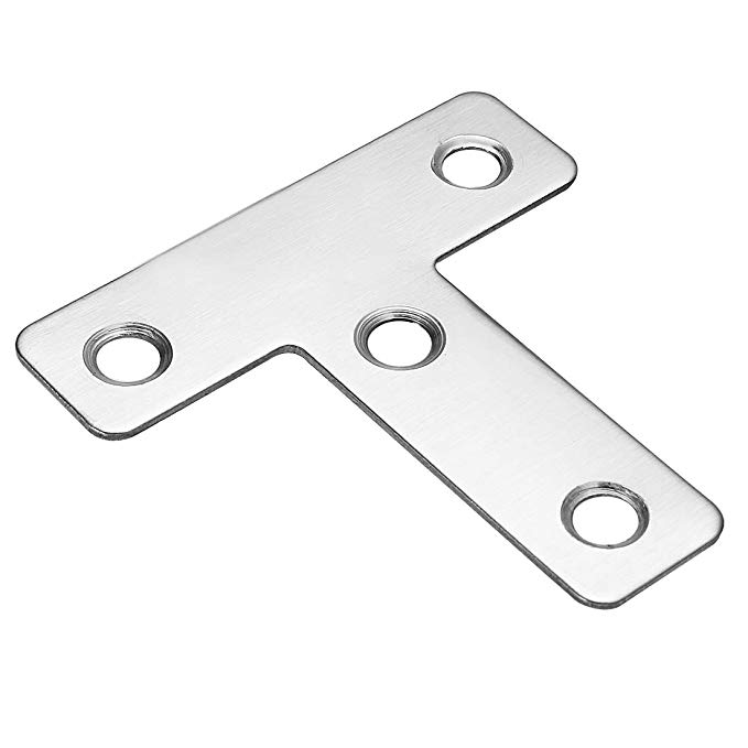 Metal L Shaped Flat Fixing Mending Repair Plates Bracket with 50mmx50mmx1mm Size