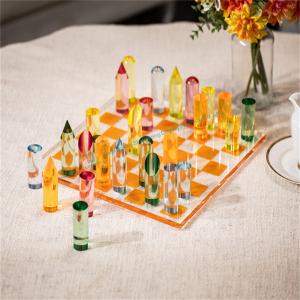 Quality 3d Resin Chess Pieces Acrylic Stone Chess Set Luxury wholesale