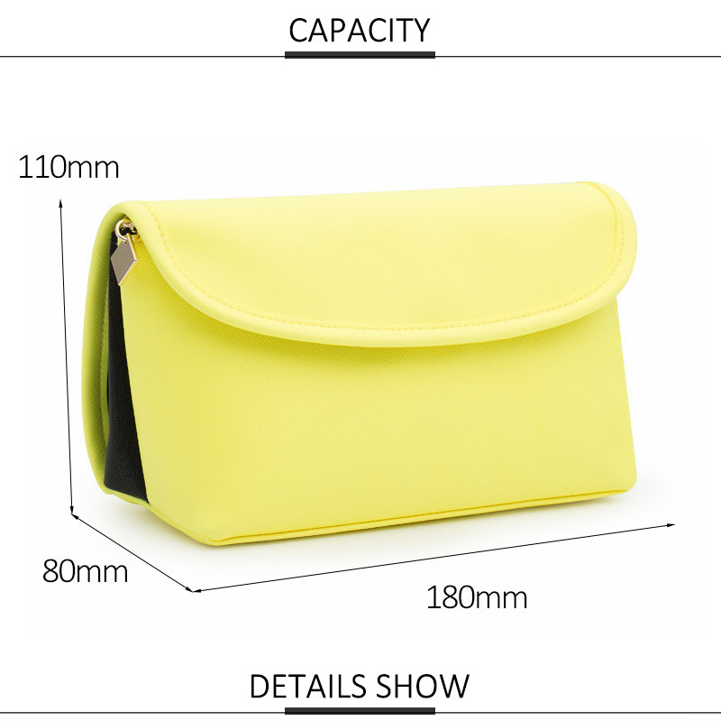 Korean Beautiful Personalized Pure Color Blank Brushes Cosmetic Bag