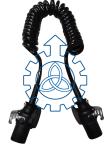 8KA007648041 Commercial Vehicle Parts HELLA Coiled Cable Black