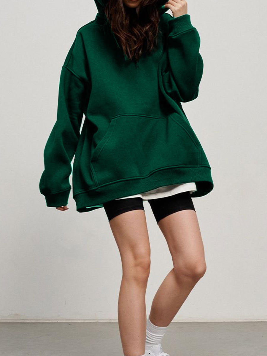 Women's Casual Hoodie Terry Fabric and Breathable for Autumn/Winter Plus Fleece