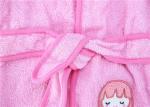Natural Pink Toddler Cotton Bathrobe , Baby Shower Robe Cute Fun Designs