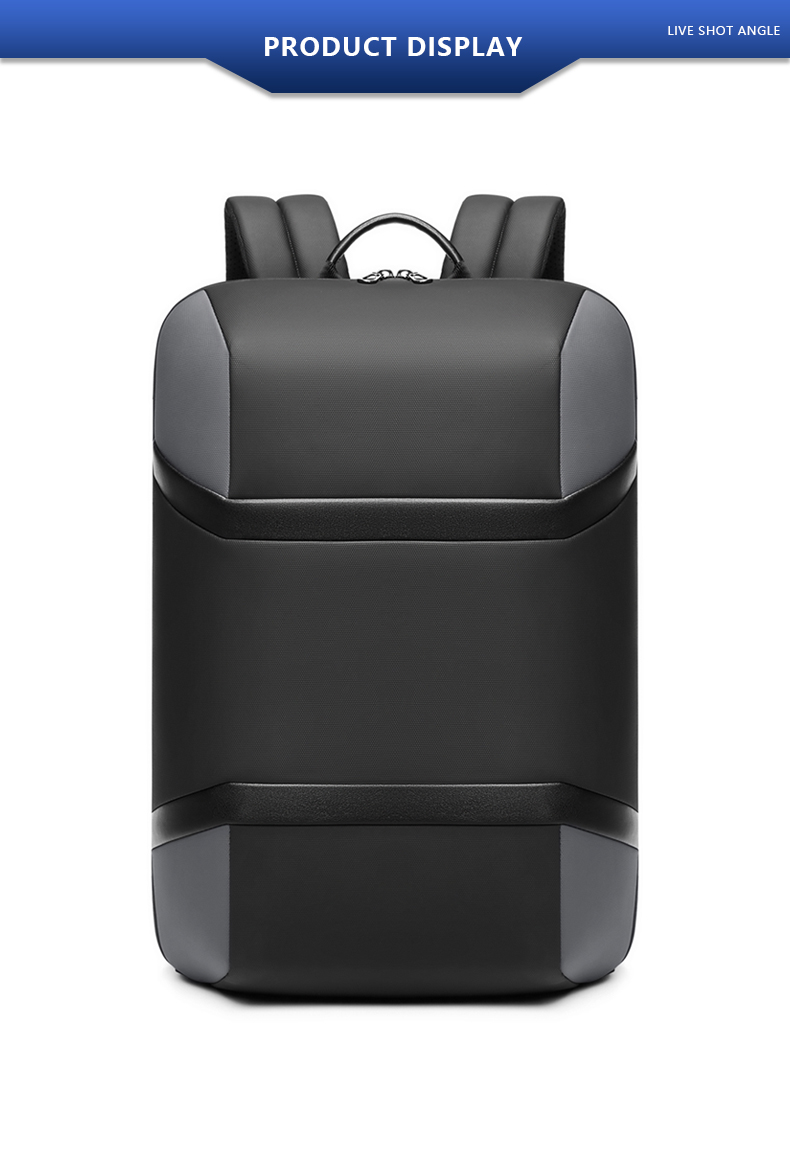 Zipper Closure Waterproof Business Backpack Dual Space Storage