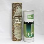 Customised Movable Tin Lid silver stamping Kraft Paper Tube Packaging , Wine