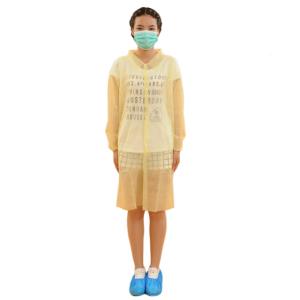 Quality disposable nonwoven medical surgical lab coat collar and cuffs(knitting) wholesale