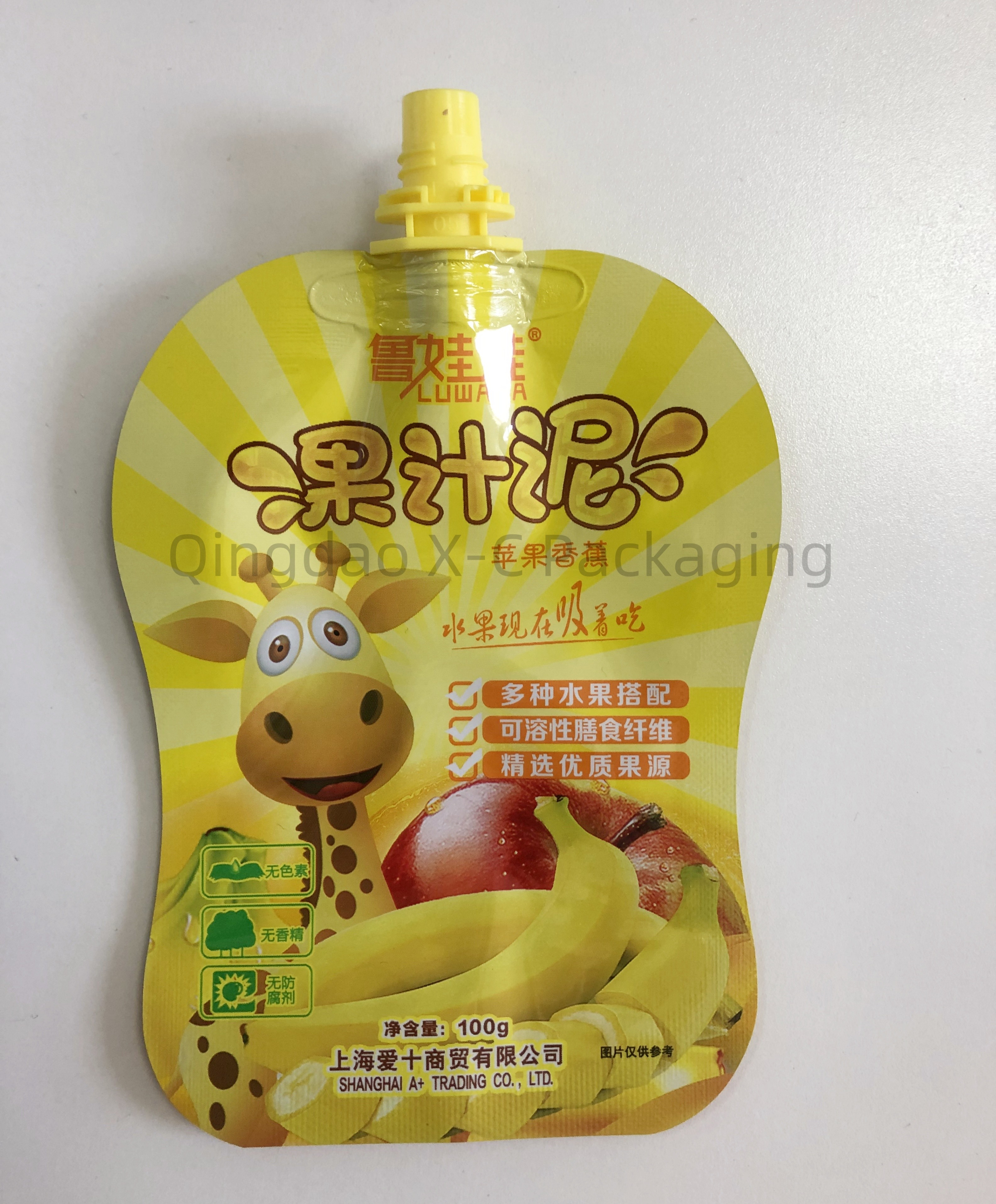 Food Grade Custom Shaped Liquid Packaging Bags With Spout Recyclable