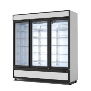 Quality Supermarket Glass Door Vertical Freezer Showcase With Fan Cooling System wholesale