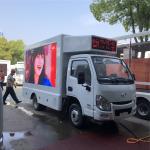 95km/h LED Screen Truck 220V , High Brightness 3-Side Digital Mobile Advertising
