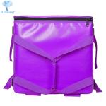 Purple Oxford Insulated Food Delivery Bags Picnic Delivery Backpack For