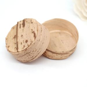 Quality ODM Bamboo Leaf Disposable Dessert Cups Food Container 2.75inch wholesale