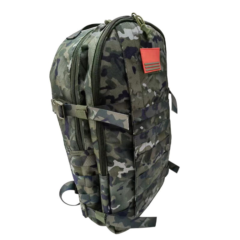 Large Capacity Green Outdoor Travel Backpack with Interior Zipper Pocket and Cotton Lining