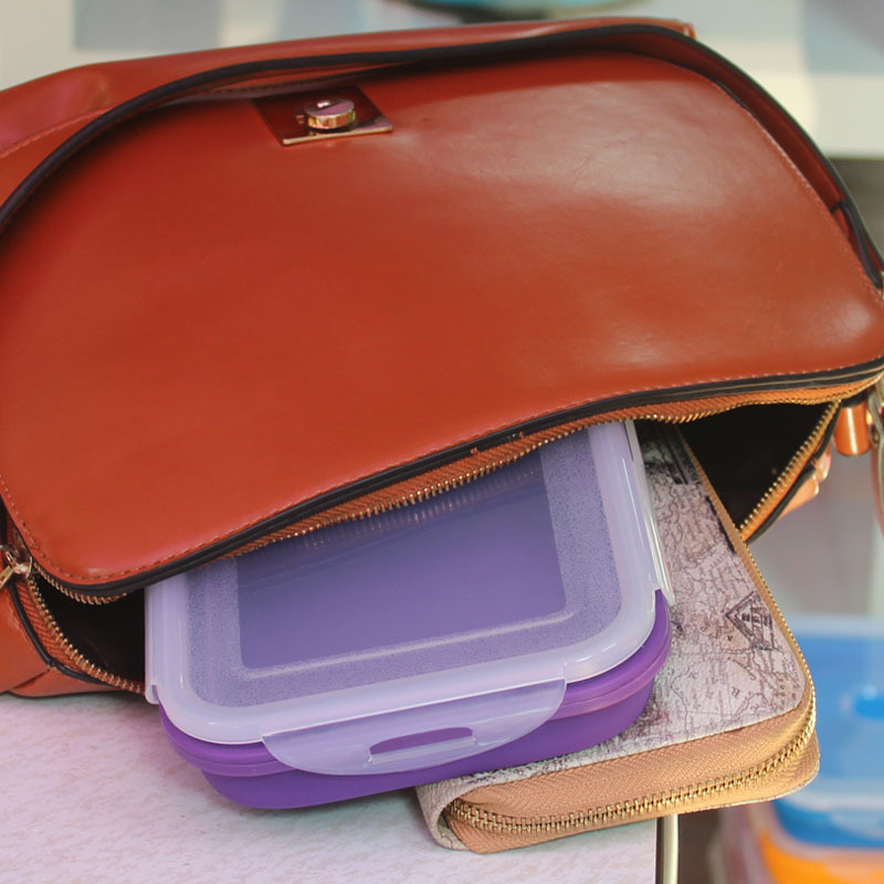 Bpa Free 550ml 1L 3L Camping Foldable Lunch Box