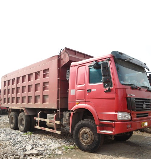 25 Ton Sinotruk Howo Construction Dump Trucks / 371hp Dump Semi Trailer