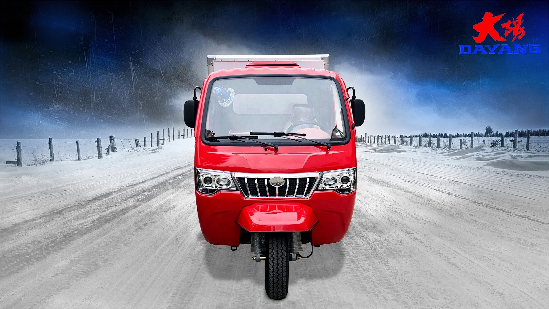 Single Cylinder Electric Cargo Tricycle with Water Cooling and Maximum Speed ≥70Km/h
