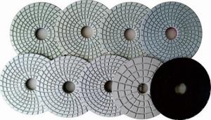 Quality Quartz Countertop Ceramic Wet Concrete Hand Polishing Pads Grey Black Flexible wholesale
