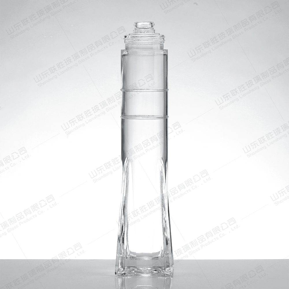 Glass Rectangle Empty Square Drinking Gin Xo Brandy Vodka Whisky Rum Liquor Bottle