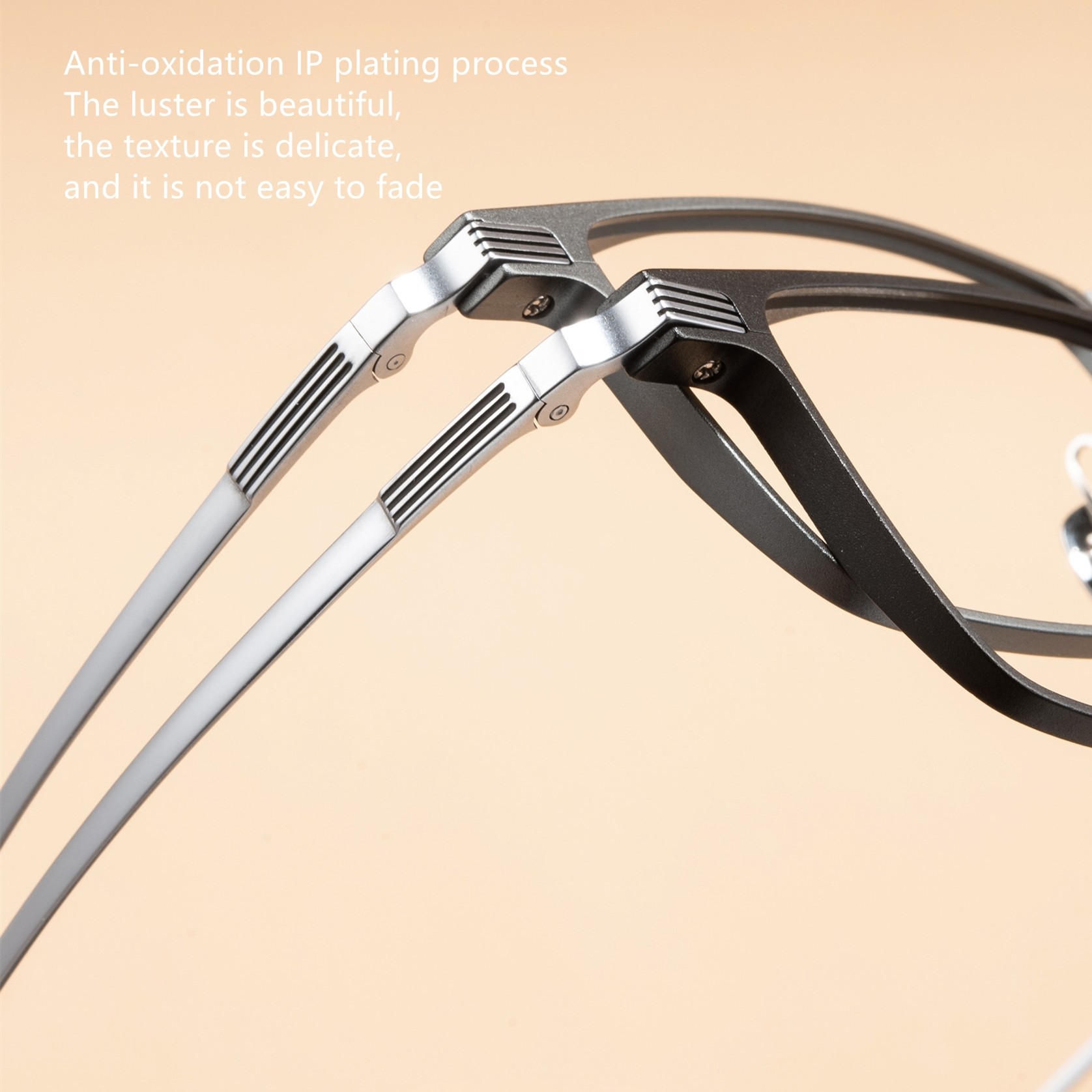 Business Glasses Titanium Clip On Square Aluminum Glasses Frame