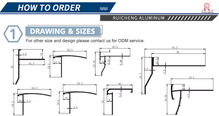 Flexible Balcony Aluminum Tile Trim Anodizing Oxidation With Drip