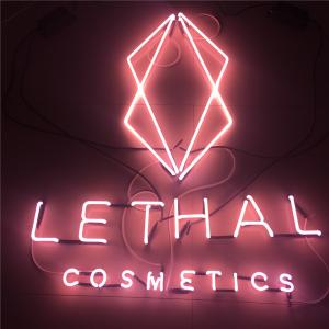 Quality Cosmetics Store Logo Custom Neon Sign Glass Made Pink Neon Channel Letters wholesale