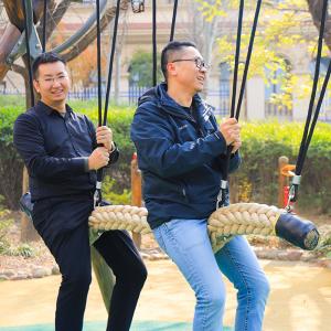 Quality Amusement Park Outdoor Polyester Braided Swing Bridge For Kids wholesale