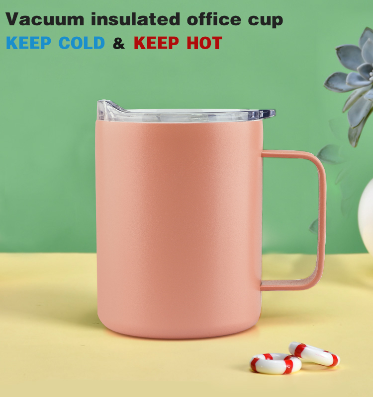 Wholesale 13 OZ Private Label Stainless Steel Insulated Double Wall Coffee Tumbler Cups Mugs With Lid