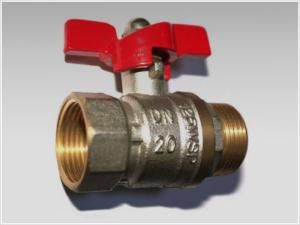 Quality butterfly handle brass ball valve male+female wholesale