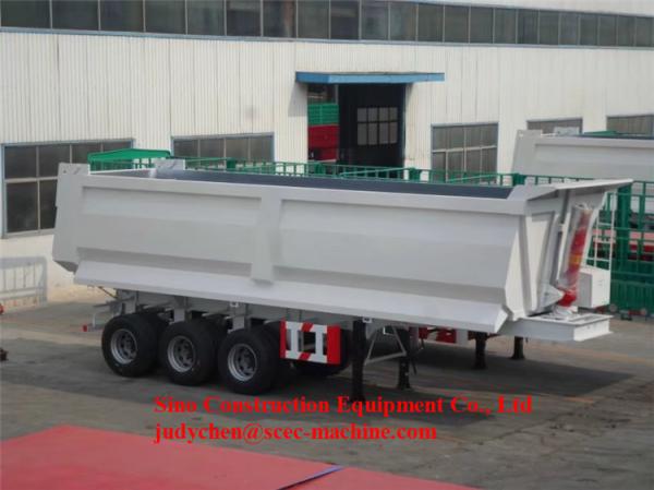 Front End Lift Tipper Semi Trailer 40m3 Dumper Semi Trailer 12 Wheels For Stone
