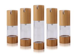 Quality 15ml 30ml Wooden Airless Packaging Serum Bottle wholesale