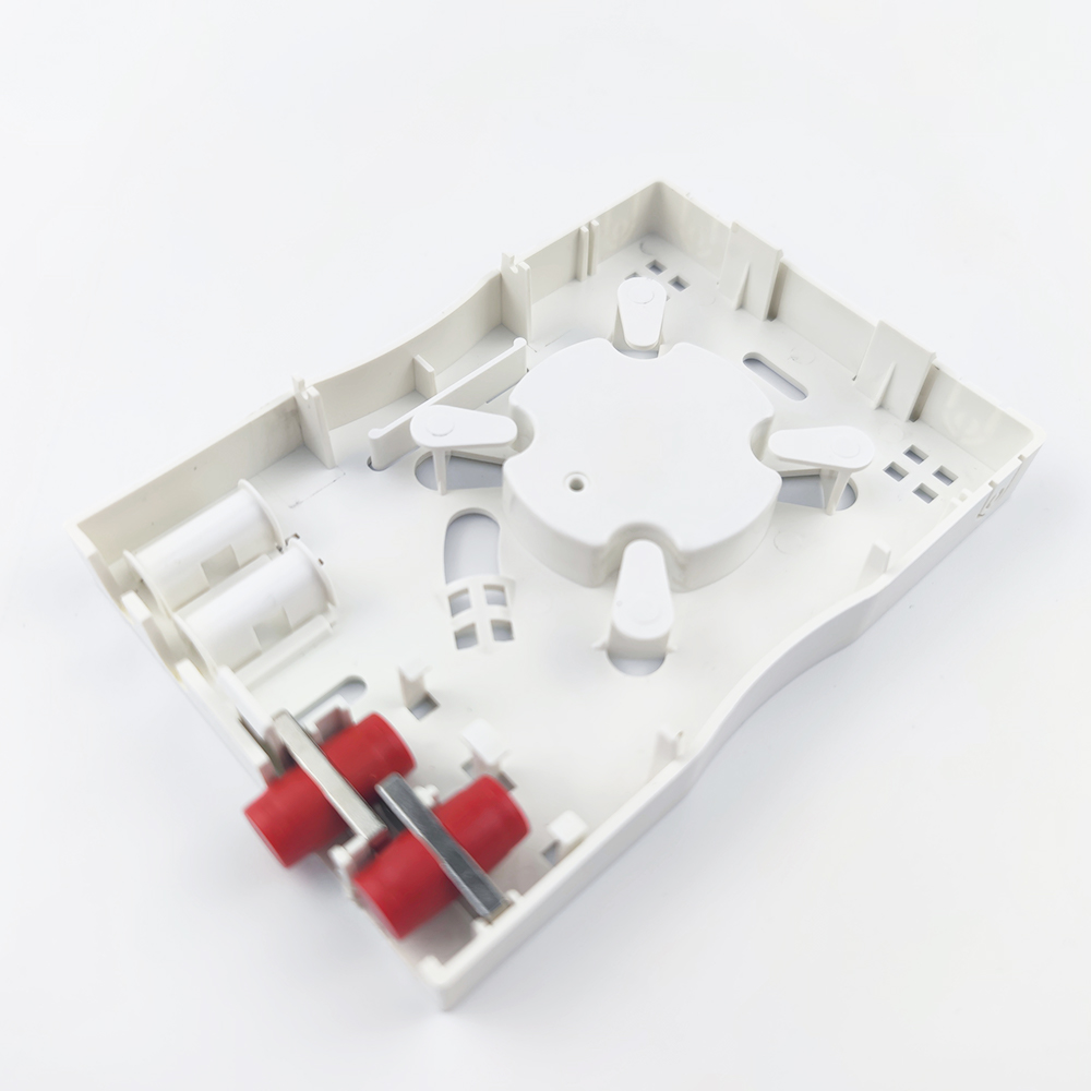 Gray FC/UPC Plastic Fiber Optic Faceplate Socket Panel 2 Cores for Indoor FTTH Network