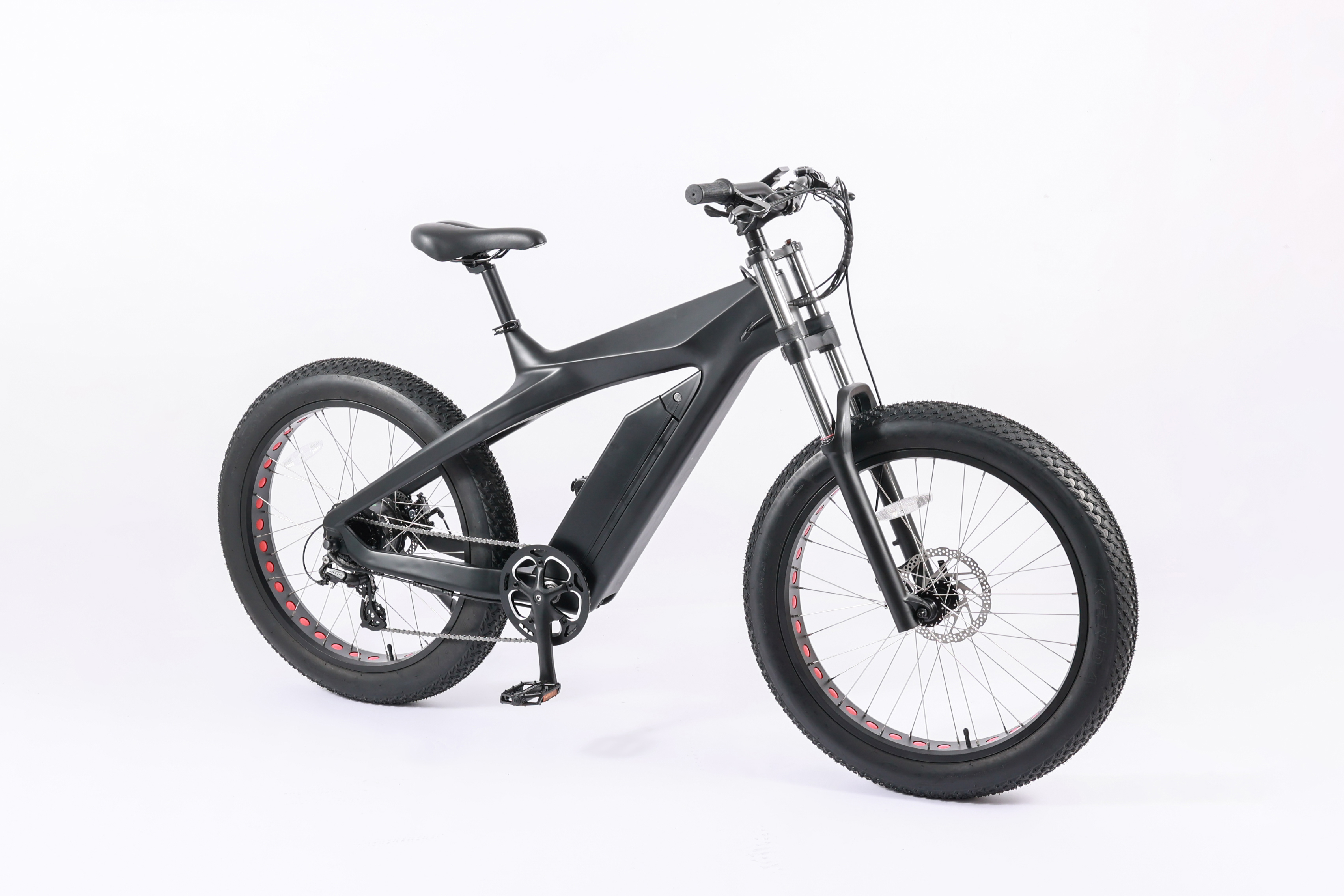 750w Carbon Fiber Enduro Electric Mountain Bike with 26" Wheel Size and Ready to Ship
