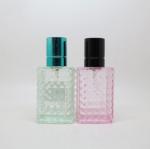 40ml wholesal colorful perfume glass bottle with crimp pump