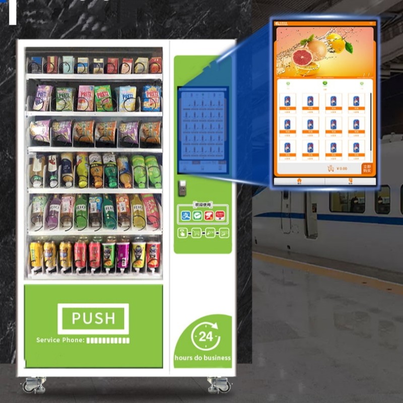 24h Self Service Automatic Touch Screen Combo Drink Snack Vending Machine Distributeur Automatique Vendor