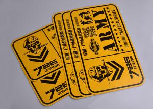 Quality Print yellow and black color outdoor UV resistant army tactical series advertising stickers decals custom wholesale