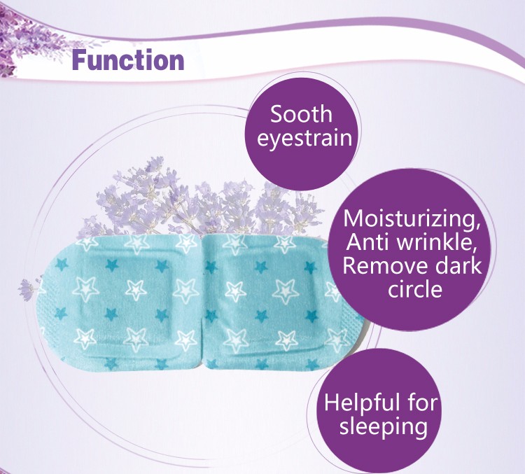 Disposable Hot Steam Warm Spa Patch Self-heating Eye Mask for Eye