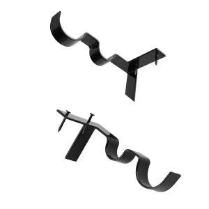 Quality Traditional Design Style Hang Curtain Rod Holders Conveniently Tap Into Window Frame wholesale