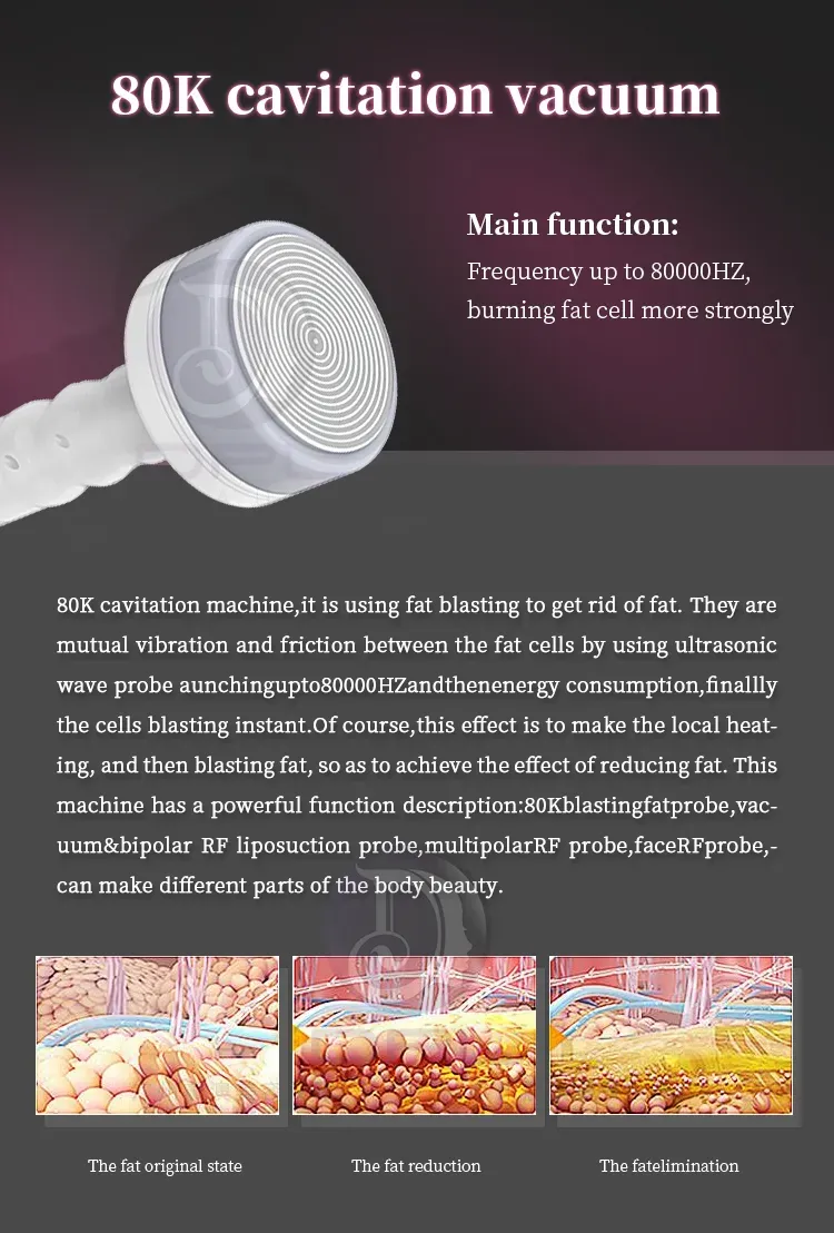 9 In 1Body Sculpting 80K Cellulite Removal Rf Cavitation Machine Skin Rejuvenation Wrinkle Removal As85